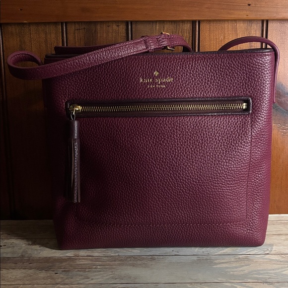 kate spade Handbags - Kate Spade Plum Leather Shoulder Bag